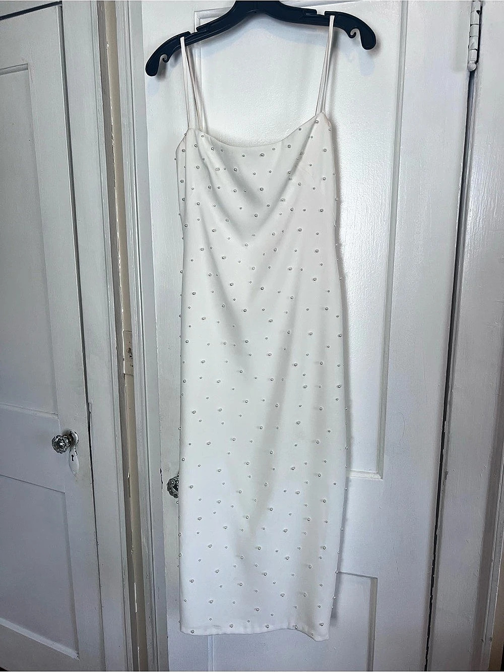 Jenny Yoo Oksana Polka Dot Maxi Dress White Size 4